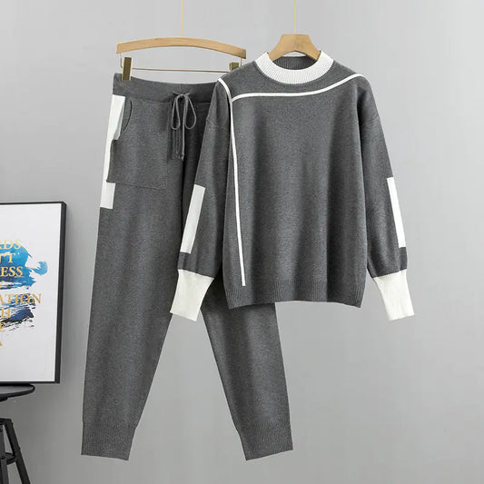 Plus Size Fashion Knit Two-Piece Set