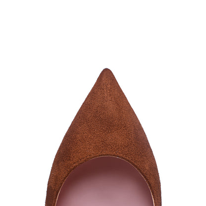 Suede High Heels, Pointed Toe Women's Office Shoes