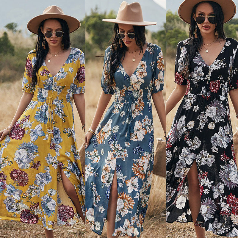 Summer New Bohemian Print Dress for Women