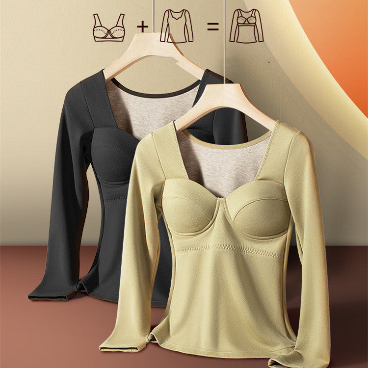 New Warm Velvet One-Piece Bra for Women