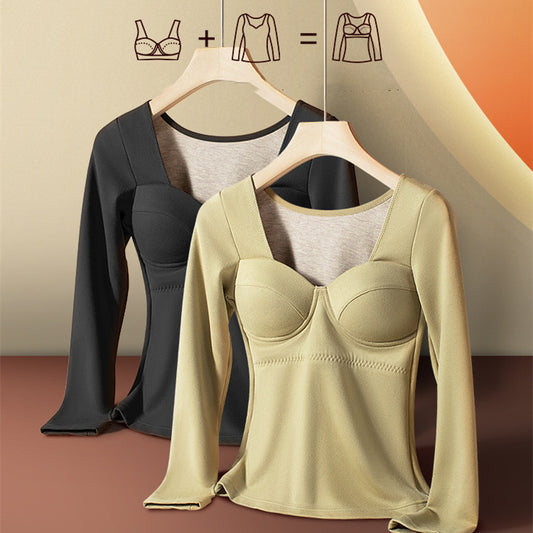 New Warm Velvet One-Piece Bra for Women