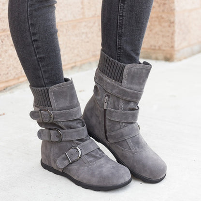 Winter New Cotton Shoes - Plus Size Suede Boots