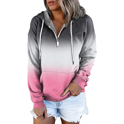 Hooded Drawstring Long Sleeve Women's Sweatshirt