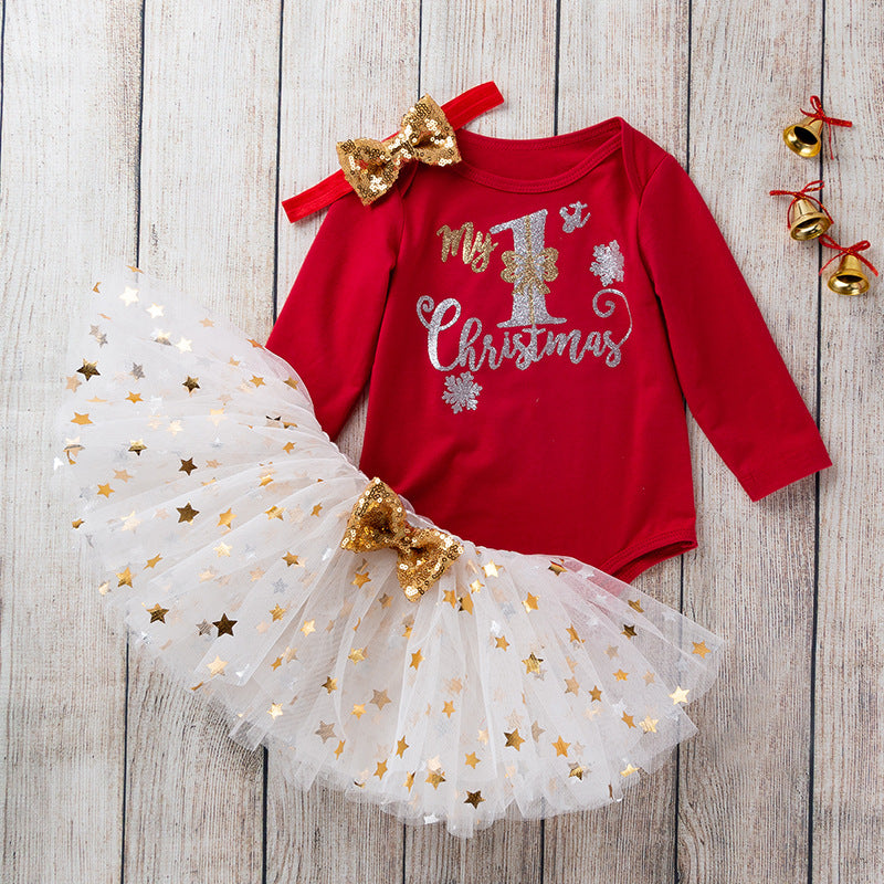 New Long Sleeve Dress Set for Baby Girls (0-2 Years)