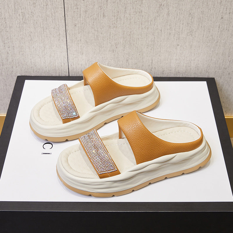 Women's Thick Sole High Platform Slide Sandals