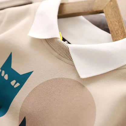 Sudaderas con capucha de dibujos animados para niños, camiseta deportiva de manga larga para niños
