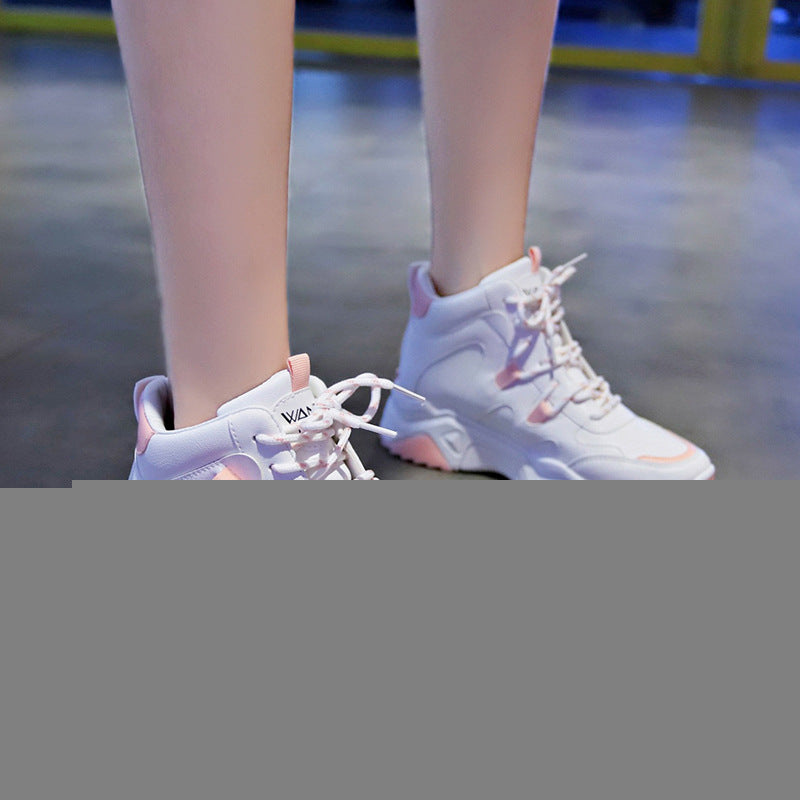High-Top Sneakers for Women - White Athletic Shoes