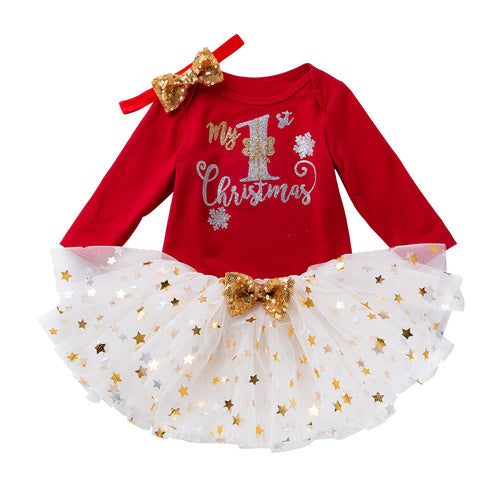 New Long Sleeve Dress Set for Baby Girls (0-2 Years)