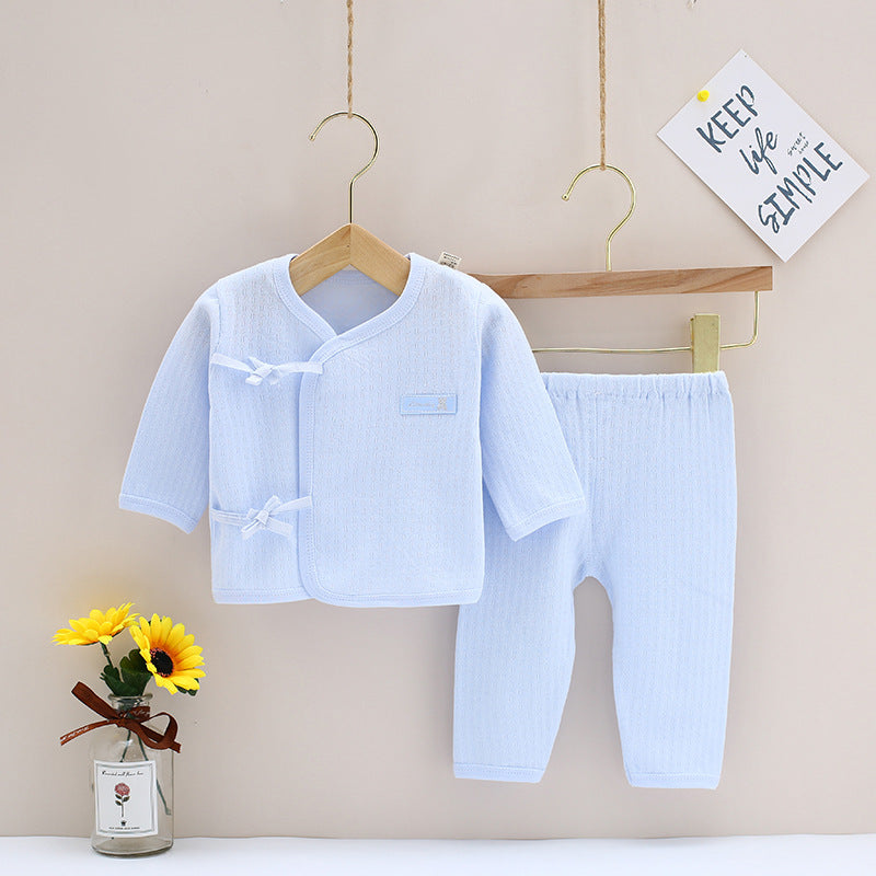 Pure Cotton Long Sleeve Baby Kimono Set for Newborns