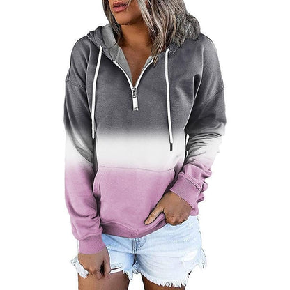 Hooded Drawstring Long Sleeve Women's Sweatshirt
