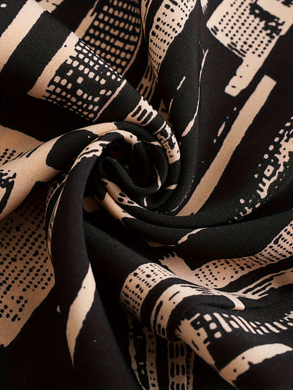 2pcs Set Plus Size Women's Shorts with Print