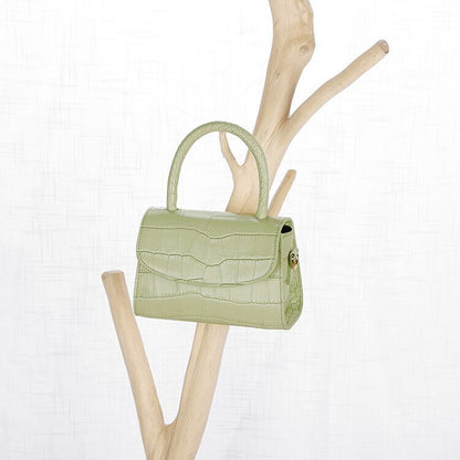 Fashionable Crocodile Pattern Leather Handbag