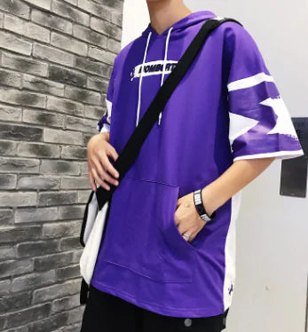 Plus Size Round Neck Short Sleeve T-Shirt with Print