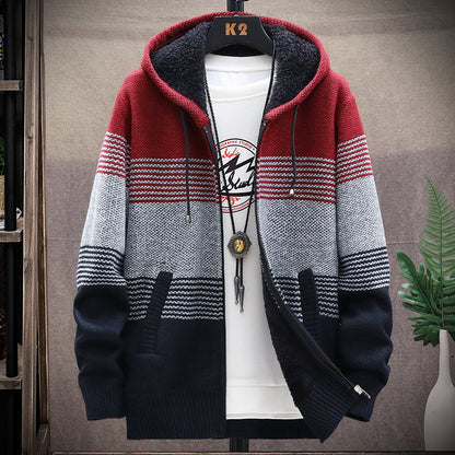 Thickened Fleece Hoodie Cardigan for Men