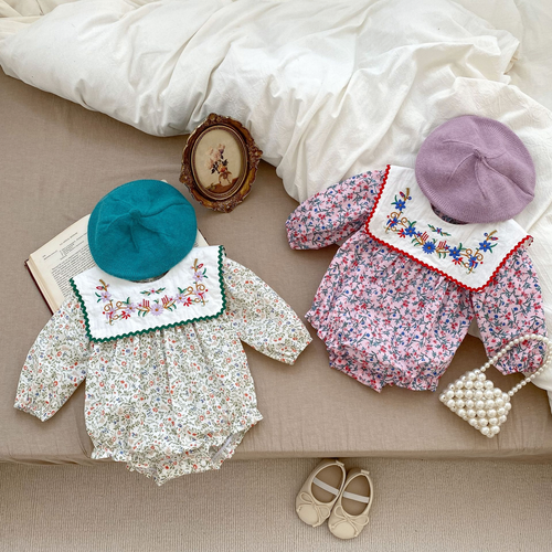 Floral Long Sleeve Dress for Baby Girls