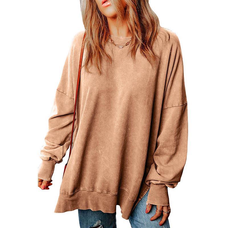 New Solid Color Loose Pullover Top for Women