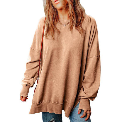 New Solid Color Loose Pullover Top for Women