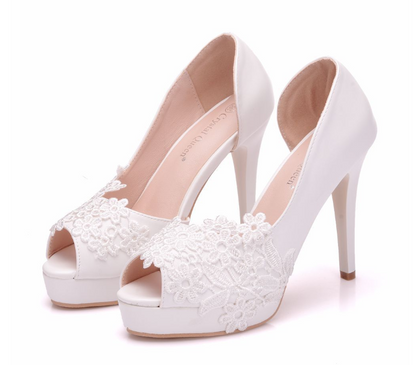 Peep Toe High Heel Sandals with Waterproof Platform