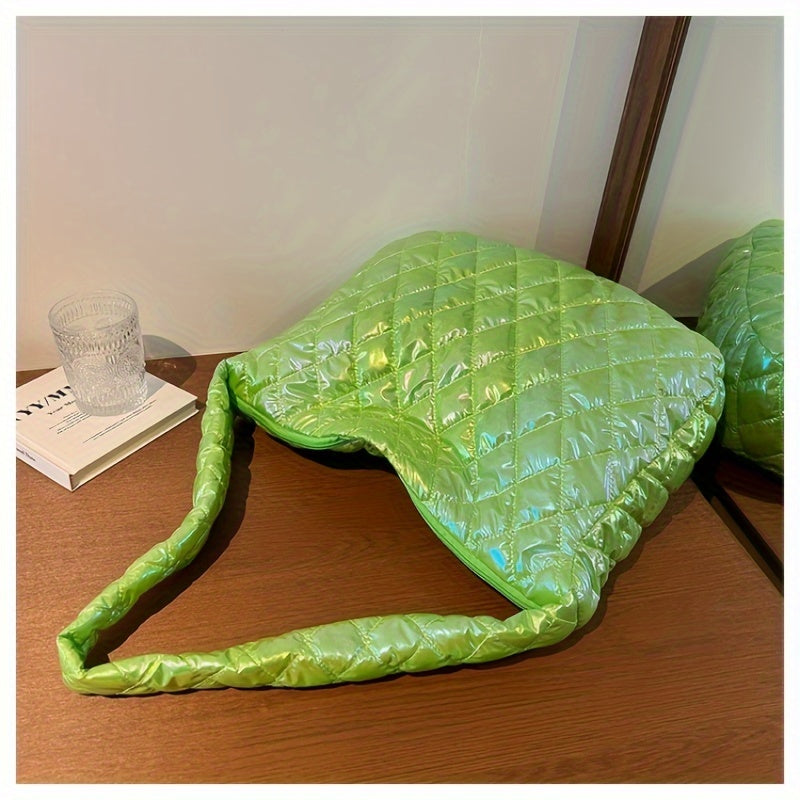 Large Space Print Cloud Pleated Women's Tote Bag