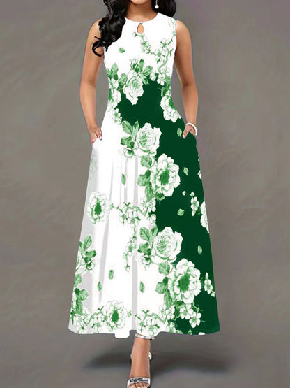 Round Neck Printed Dress for Fashion Enthusiasts