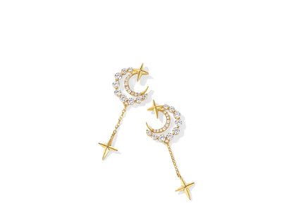 Spring Star and Moon Earrings for Women - Trendy Style