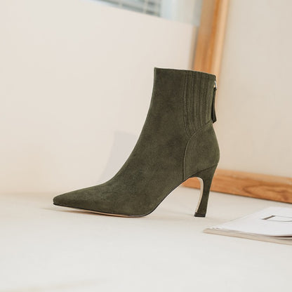 Fashion Stiletto Pointed Toe Women's Short Boots
