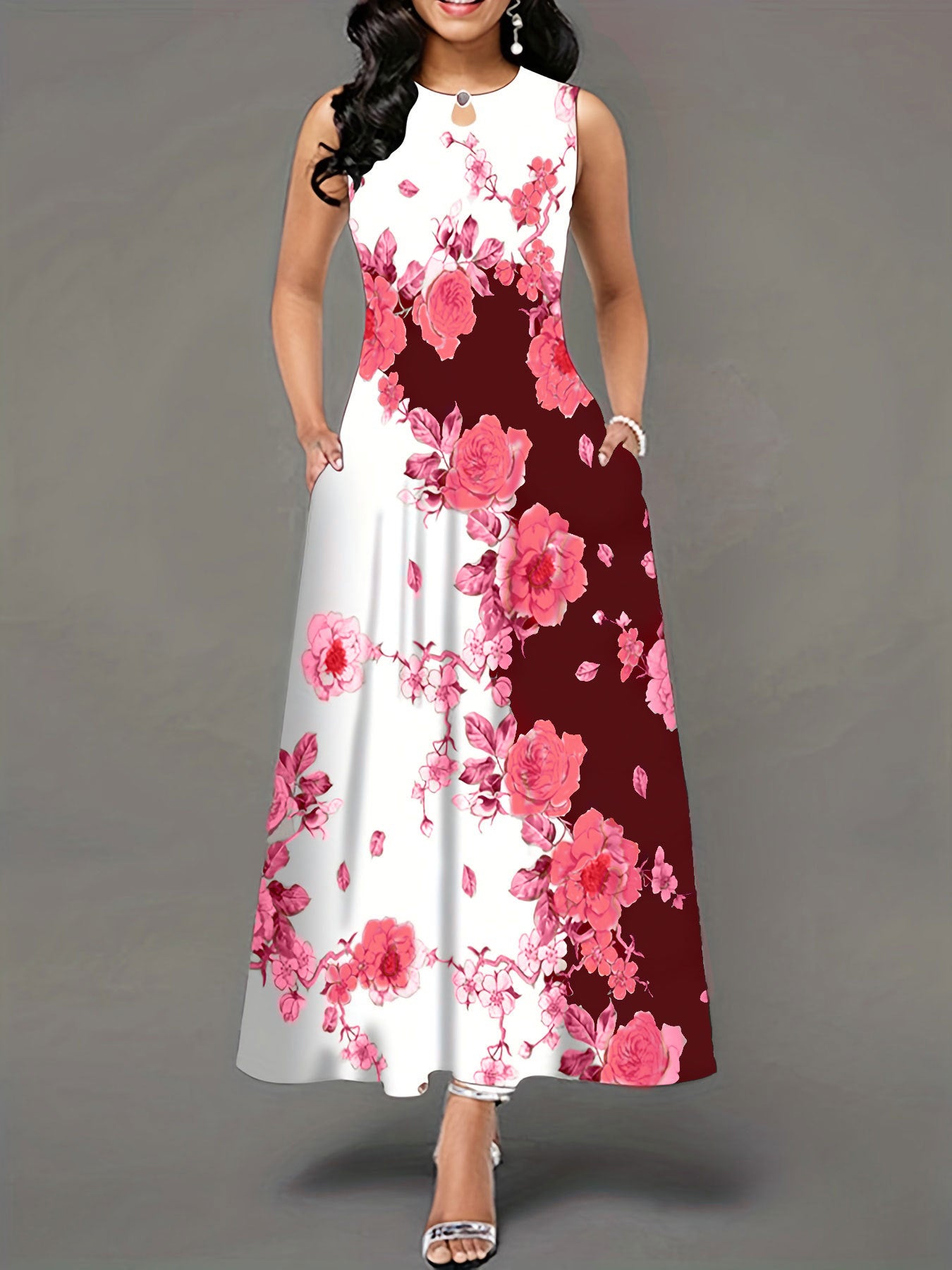 Round Neck Printed Dress for Fashion Enthusiasts