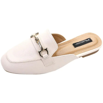 Women's Summer Backless Slippers Fashion Flat Sandals - Trendy Attic Store01