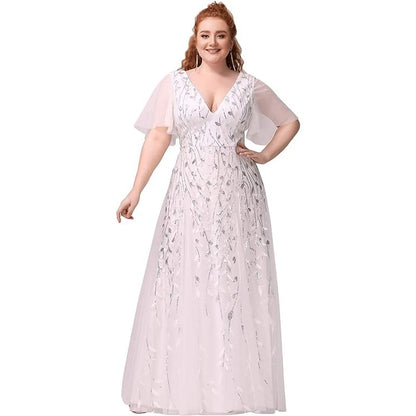 Plus Size Women's Sequined Fishtail Dress