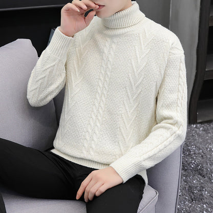 Men's Casual Loose High Neck Sweater Top