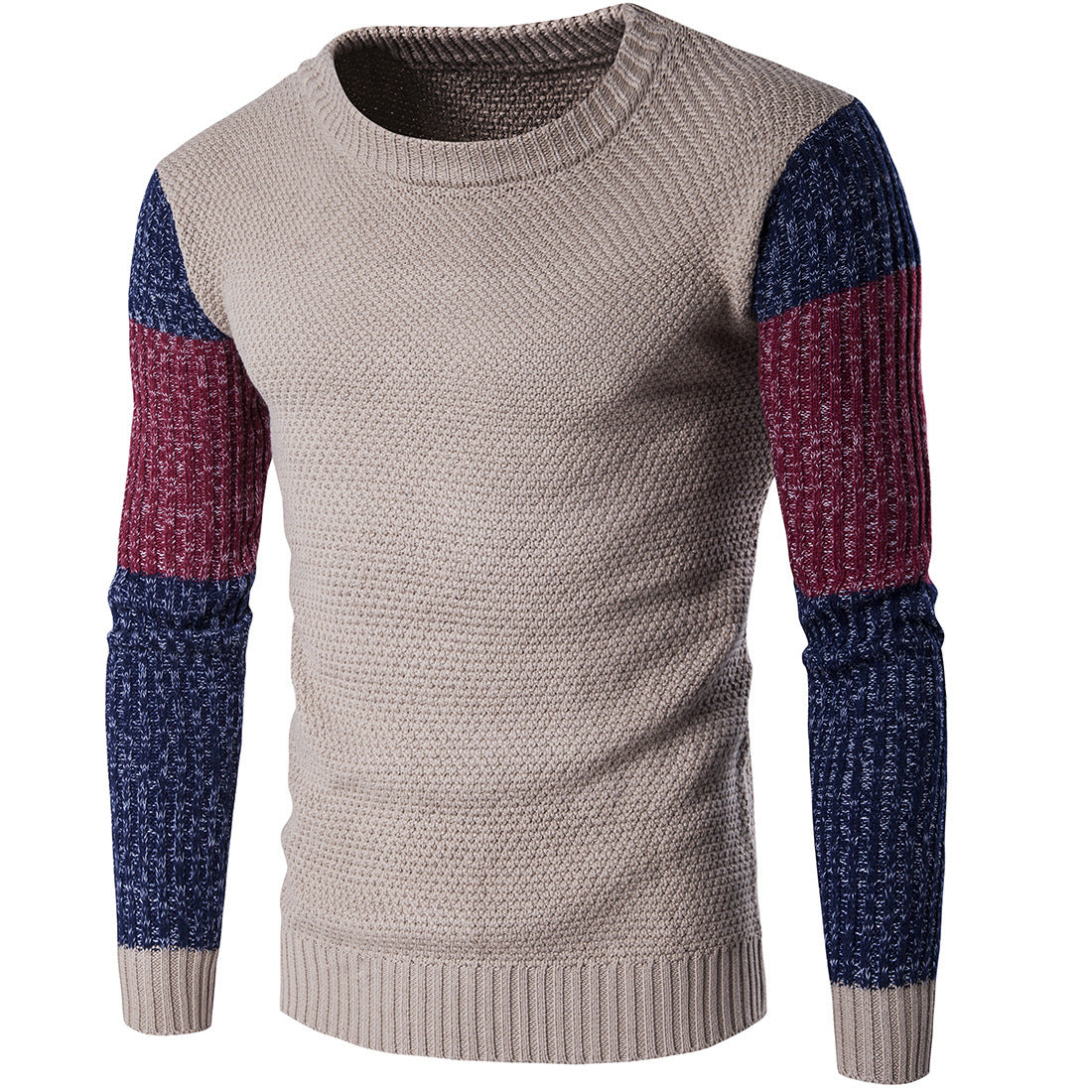 Fashionable Color-Matched Sweater for Men