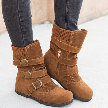 Winter New Cotton Shoes - Plus Size Suede Boots