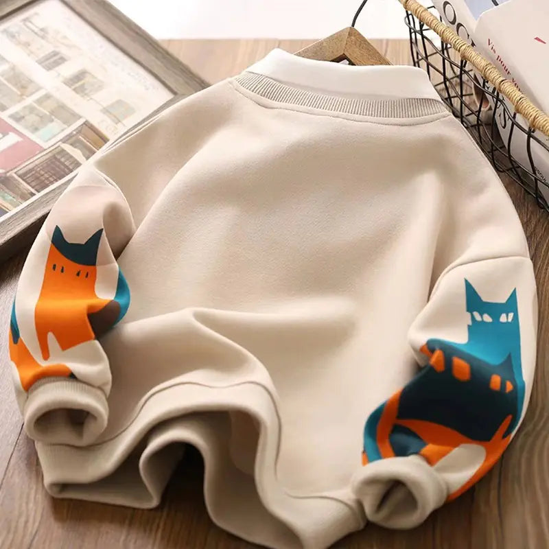 Sudaderas con capucha de dibujos animados para niños, camiseta deportiva de manga larga para niños