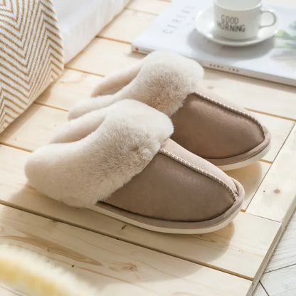 Women's Cotton Plush Slippers for Autumn and Winter