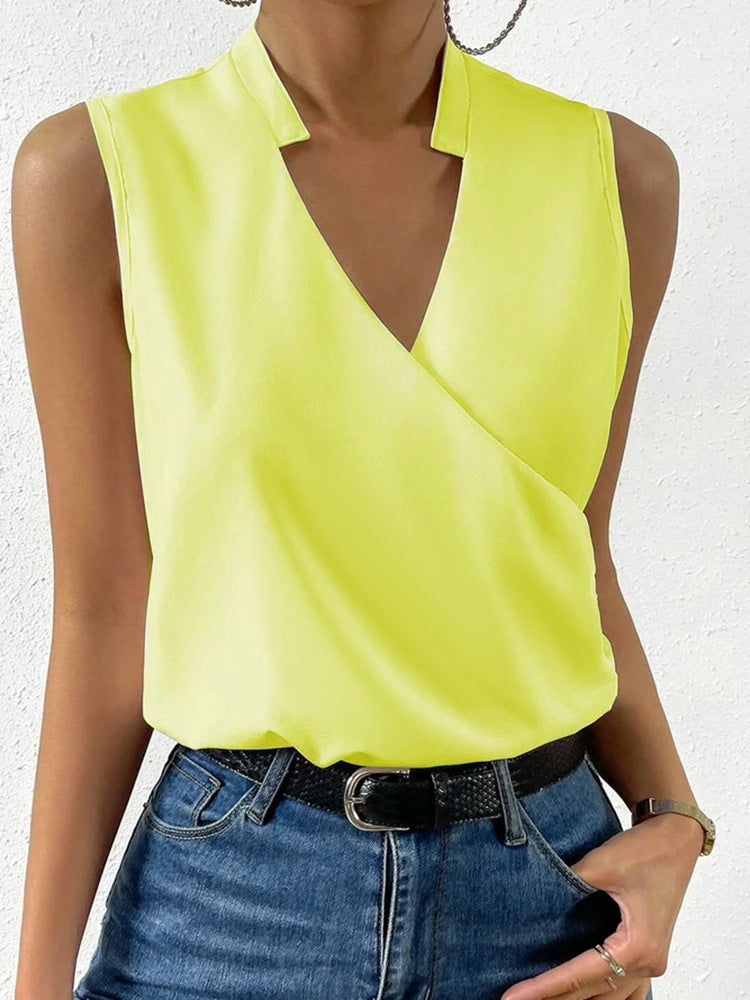 Summer Women's Printed V-Neck Blouse Shirt