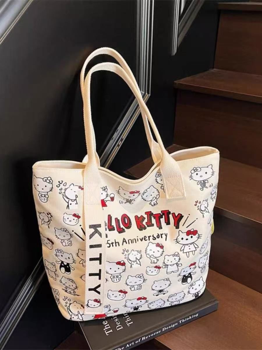 Sanrio Official Hello Kitty Women's Large Capacity Tote Bag
