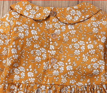 Floral Long Sleeve Baby Romper for Girls