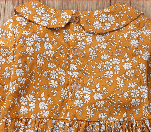 Floral Long Sleeve Baby Romper for Girls