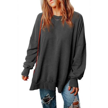 New Solid Color Loose Pullover Top for Women