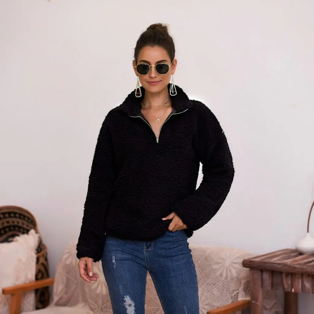 Plush Sweater Top for Women