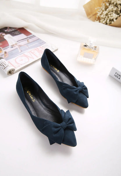 2018 Women's Casual Ballet Flats with Bow Detail