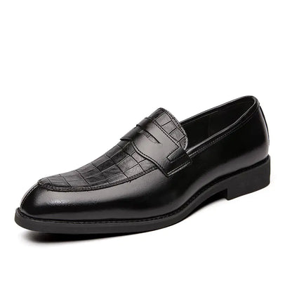 European Leather Pointed Business Dress Shoes - Trendy Attic Store01