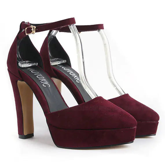 New Korean Style Pointed Toe Chunky Heels for Women - Trendy Attic Store01