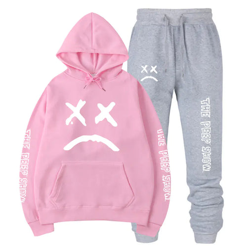 Fleece-Lined Hooded Sweatshirt and Pants Set