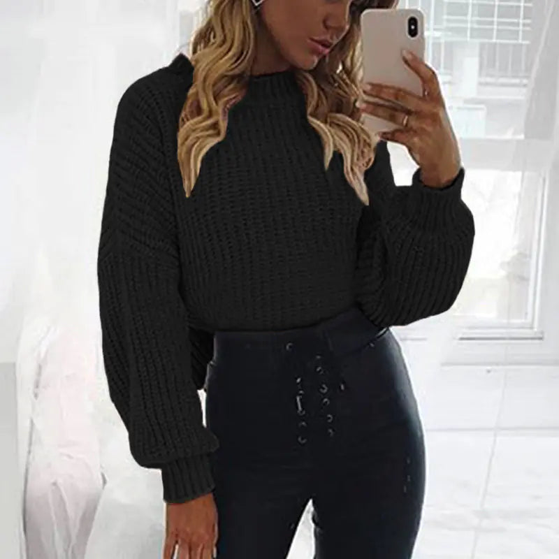 Fitted Casual Knit Sweater for Women