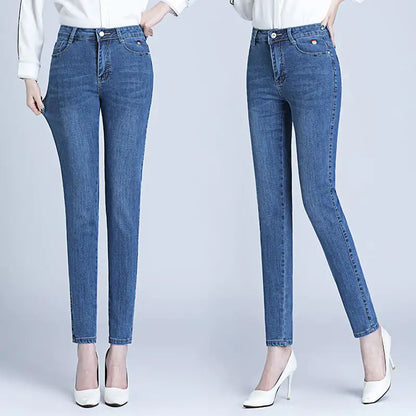 High Waist Stretch Straight Leg Pants - Trendy Attic Store01