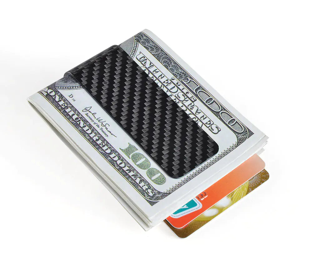 Metallic Color Silk 100% Carbon Fiber Wallet & Card Holder