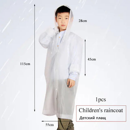 Thick Waterproof Hooded Raincoat for Outdoor Hiking