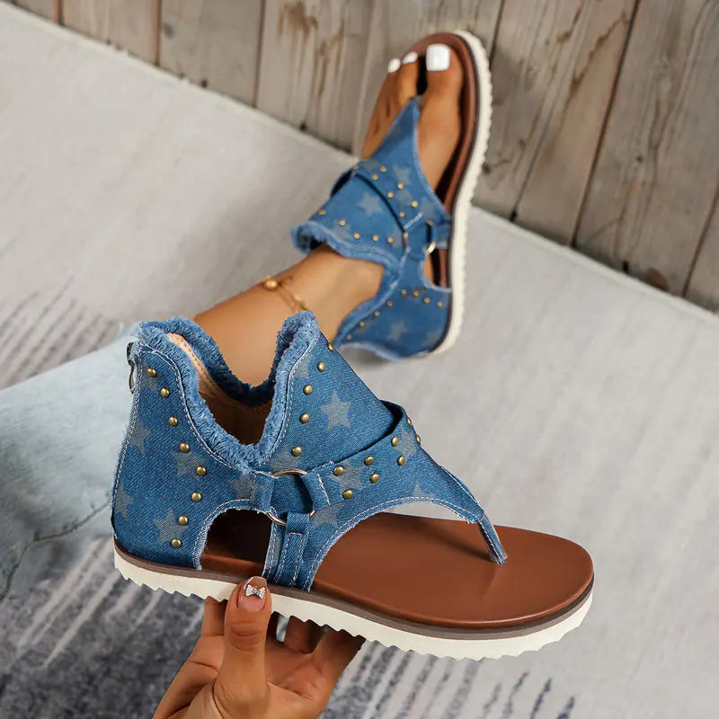 Women's Summer Non-slip Clip Toe Flat Sandals
