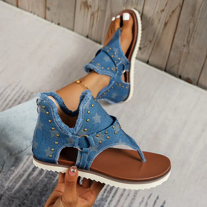 Women's Summer Non-slip Clip Toe Flat Sandals